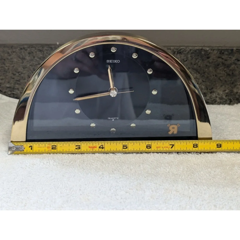 Vintage Seiko Half Moon Gold Tone Black Dial  TOYS 